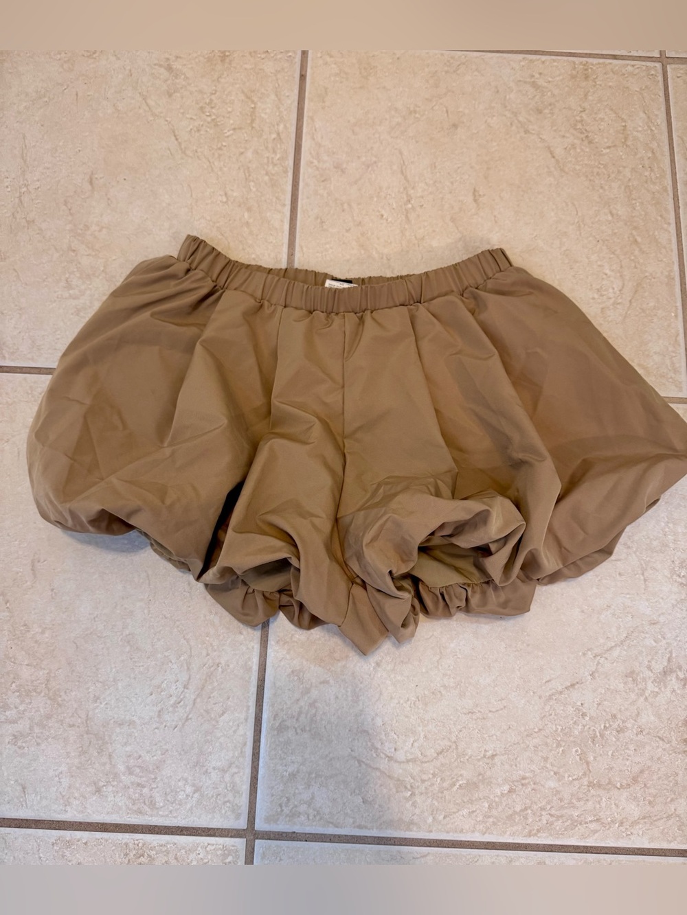 SHEIN Khaki Bubble Skort Shorts